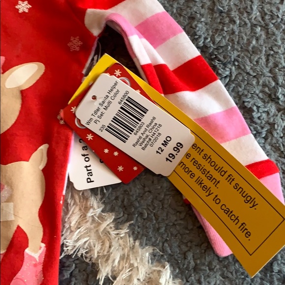NWT Rudolph Matching Pajama Set - 12M - Picture 2 of 3